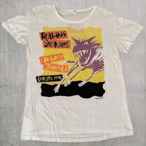 1990 Rolling Stones paper thin Europe tour tee